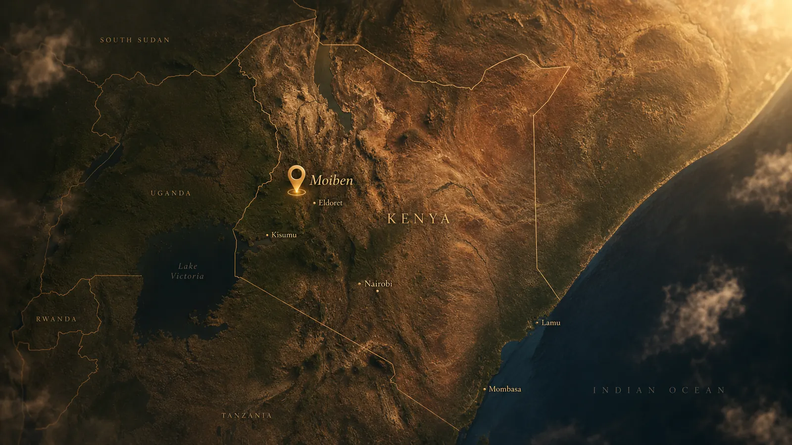 Map reference for Moiben, Kenya
